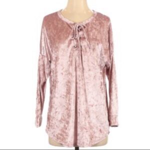 ELLA MARA ANTHROPOLOGIE CRUSHED VELVET LACE UP